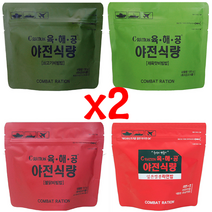 육해공 전투식량 야전식량 비상식량 낚시 캠핑 자취 4종 SET(쇠고기비빔밥+제육비빔밥+불닭비빔밥+얼큰짬뽕라면밥), 8개, 105g