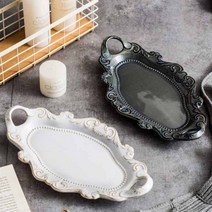 앤틱 플레이트 접시 그릇, 아이보리