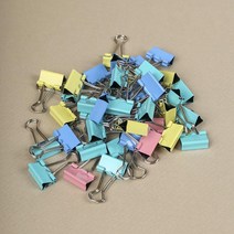컬러 미니집게 더블클립 2cm 40p 3개 스틸집게 책집게