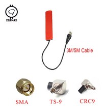 3g lte 인터넷 모뎀ZQTMAX 2G 안테나 LTE 패치 SMA CRC9 TS9 커넥터 데이터 셀룰러 신호 증폭기 라우터, CRC9 3M