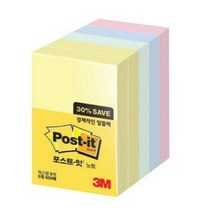 쓰리엠 포스트잇 노트 알뜰팩 656-5A, 4색, 3개