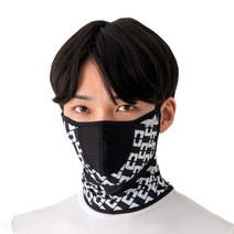 [수이골프 H형] 스포츠 마스크 UV 자외선 차단 얼굴 햇빛가리개 골프 등산 조깅 바이크, H-3 체인 블랙, L