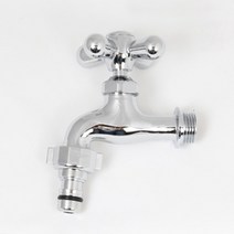 (ycons)십자 커플링꼭지 수도꼭지 베란다수도꼭지 세탁실꼭지, 본상품