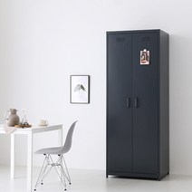 마켓비 MKB 철제수납장 캐비넷 긴세로 2문 7602000, 다크그레이 6915.2012