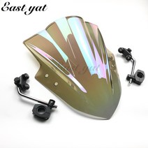가와사키 ER6N ER4N 용 조정 가능한 브래킷 윈드 스크린 및 실드 야마하 MT125 FZ1 FZ6 FZ8 MT03 MT07 MT09, Clear iruidium