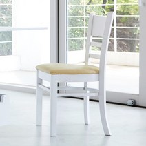 [리비니아] 케빈 카페 원목 식탁 의자 1+1, 화이트