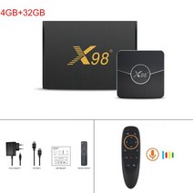 ott박스 디자인 x 98 플러스 Amlogic s905 w2 안드로이드 11 OS 듀얼 와이파이 BT 스마트 OTT TV 박스 유튜브 넷플릭스 ip tv 지원, 05 4GB 32GB G10_02 Eu 플러그