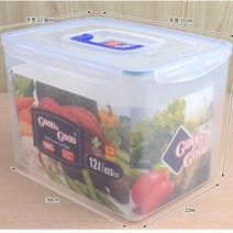 오이지담그는통 간장게장통 투명 플라스틱 손잡이 김, 사이즈, 12L