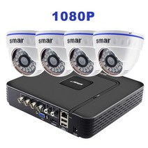 Smar 720P 1080P 비디오 감시 시스템 4CH H.264 CCTV HDMI DVR 보안 키트 실내 홈 보안 카메라 주야간 감지, 02 WHITE_01 없음_01 CHINA