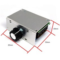 ac모터속도조절기 AC 110V-220V 4000W 고전력 사이리스터 SCR 가변 모터 속도 컨트롤러 조광기 전압 조정기, 한개옵션0