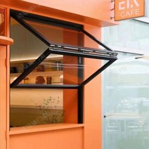 폴딩도어 접이식 창문 인터넷 연예인 위아래 접는 창 슬라이딩 실내 리프팅 바 카운터 커피 숍 알루미늄 합금 유리창, 대형 경매