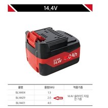 리튬이온 배터리 14.4V(2.0AH) 계양전기, 1개