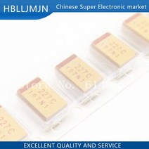 10PCS 케이스 D 16V 220 미크로포맷 227 C SMD 7343 탄탈륨 커패시터, 한개옵션0