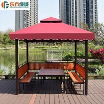 정자 원두막 파고라 야외 옥상 테라스 정원 제작 정원소품, 단일사이즈, (3면 좌석)