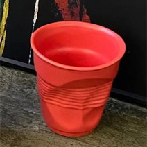 창의적인 조형물 핸디 커피 컵 도자기 찻잔 여행 찻잔 휴대용 생일 선물 CZ.SNB, Big(400ml), 빨간색