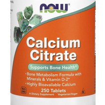 나우푸드 칼슘 구연산염 타블렛 글루텐 프리, 250정, 1개