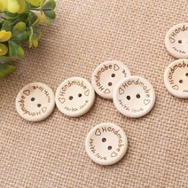 짱패브릭 25mm내추럴우드단추(10개)