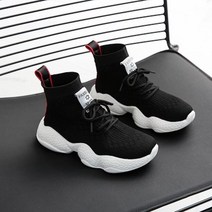 Clmas 클래식 라벨 여성 발목 하이탑 삭스 운동화