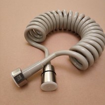 샤워기 호스 연결1.5m/2m/3m 전화선 샤워 호스 PU 욕실 스프링 유연한 물 배관 화장실 비데 분무기 욕실 액, 02 gray_02 200cm_01 DN15