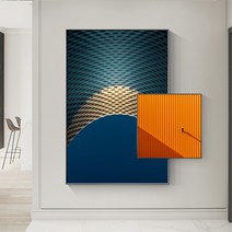 인테리어 모던 현관 그림 수직 복도 빛 추상 회화 거실 더블 레이어 중첩 액자, Q