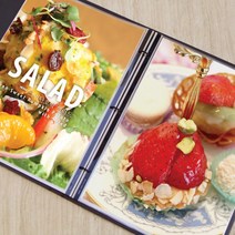 디자인13651 바인더 메뉴판 식당 레스토랑 카페 메뉴북 A4 투명 속지, PET속지 - A4 10장 (최대10장가능)