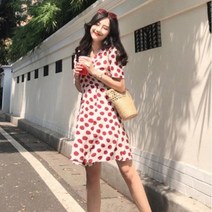 여름 상큼한 도트 물방울무늬 땡땡이 원피스