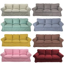 플란넬 이케아 EKTORP 엑토르프 3인용 셔닐 패브릭 쇼파커버 거실소파 리폼덮개 맞춤커버, 오렌지18