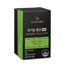뉴트리코어 유기농 엽산 400, 1박스, 60정
