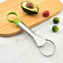 2in1 스테인리스 아보카도 슬라이서 과일 채칼 씨빼기