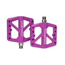 ZTTO 1 쌍 나일론 자전거 플랫 페달 24 변경 가능한 스파이크 솔리드 컬러 자전거 페달 사이클 부품 구성 요소 액세서리 용품, 보라