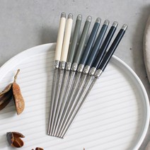 까르투하 빈티지 커트러리 4color 카페 티포크 버터나이프 스테이크 디너 디저트 양식기, 젓가락 1벌-네이비