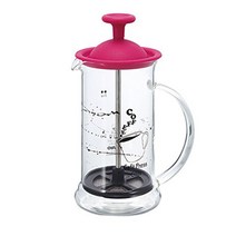 하리오 프렌치프레스 카페 프레스 슬림 240ml (그린 핑크 블랙), CPSS-2PC핑크