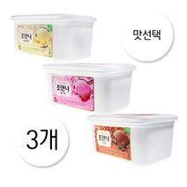 롯데제과 조안나아이스크림5리터선택 3개, 초코, 바닐라, 초코