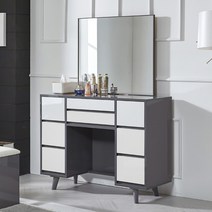 샤인 하이그로시 화장대, 1_4.샤인 고정형 화장대(A형)_그레이+화이트