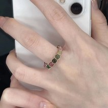 옥 반지 가락지 천연 원석 비취 전통 한복 패션 레이어드 악세서리