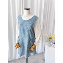 [풍기인견] 여성앞치마 원피스앞치마 요양원앞치마 식당앞치마 과수앞치마 보육교사앞치마, 황토(55-88)