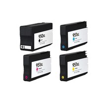 로켓잉크 HP OFFICEJET PRO 8600 8100 대용량 4색 세트 HP950XL HP951XL 소모품 8660 8610 흑백 HP950 프린트 카트리지 정품 품질, 4개입, 대용량 4색 호환 세트 상품 정품품질