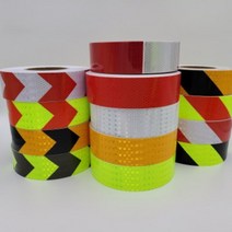 위험 안전 고휘도 빛 반사테이프 5cm / 10cm x 5m, 사선형(옐로우/블랙)