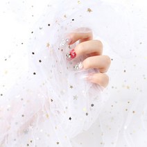 그물 원사 스타 버드 실크 스크린 원사 원단 웨딩 드레스 원단 매트 투명 원사 웨딩 레이스 장식, 1, 폭 150cm