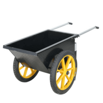 콘크리트 리어카 손수레 공사장 시멘트 공구리 운반차, 블랙 L 2.0 두꺼운 버킷 + 풍선 휠