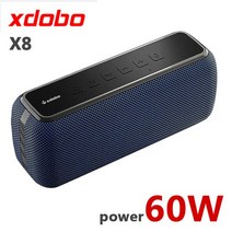 80W XDOBO X8 PLUS BLUETOOTH 스피커 PC 컴퓨터 스피커를위한 강력한베이스 TWS 무선 헤비베이스 BOOMBOX 음악 플레이어 센터 홈 시어터 사운드 바, X8 blue