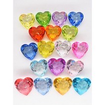 슈가슈가룬 에클 스타일 크리스탈 하트 에클 세트 10개, 6.4cm 무공성 러브 레드 1