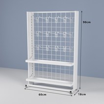 마트진열대 계산대 스탠드선반 약국 편의점 간식 소형 진열대 수납정리, 화이트 2단 패널 15개 걸이