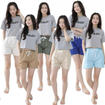 6컬러 허리 밴드 4부 시원한 일자핏 프리사이즈 반바지
