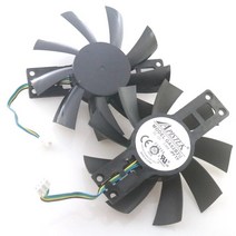 GA92B2U -PFTF 12V 0.46A 4 핀 88mm VGA 팬 (Dataland RX580 용) 2048SP RX560XT 4G X-직렬 그래픽 카드 쿨, 1pair