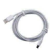 1m/2m/3m 나일론 꼰 마이크로 USB 케이블 데이터 싱크 USB 충전기 케이블 삼성 화웨이 Xiaomi HTC 안 드 로이드 전화 USB 마이크로 케이블, 3m, White For Micro