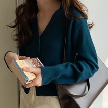 SJW 봄가을 여성 니트 가디건 브이넥 무지 슬림핏 긴팔 상의 빅사이즈 8가지 컬러