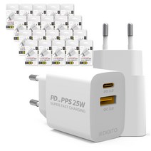 디지토 C타입 고속 급속충전기 PD PPS 멀티충전기 핸드폰 휴대폰 아이폰 12 13 14 pro max mini 갤럭시 s22 플러스 울트라 초고속 25W충전기 어댑터 선X, 20개 (개당가격 10,948원)
