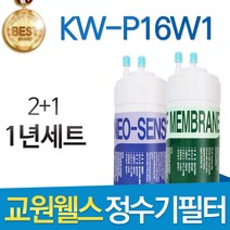 교원웰스 KW-P16W1 고품질 정수기 필터 호환 전체세트, 선택2 - 1년관리세트(2+1=3개)