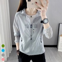 COMIRST 여성 여름 바람막이 아웃도어 쿨맥스 운동 트렌치코트 경량 등산바람막이 자외선차단 후드집업